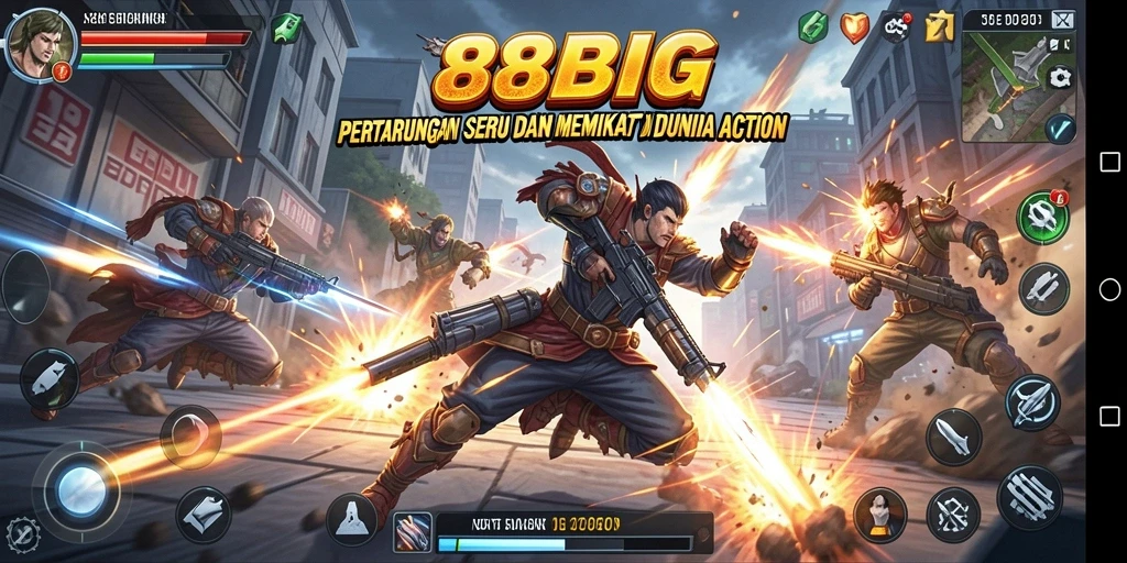 Tampilan gameplay Action mendebarkan di 88BIG.