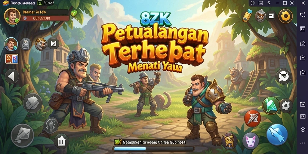 Tangkapan layar gameplay <strong>8ZK</strong> yang menampilkan aksi petualangan seru.