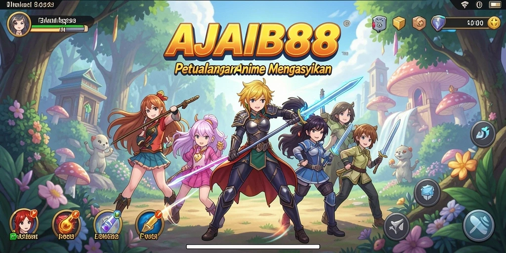Tampilan gameplay AJAIB88 yang penuh aksi dan karakter Anime.