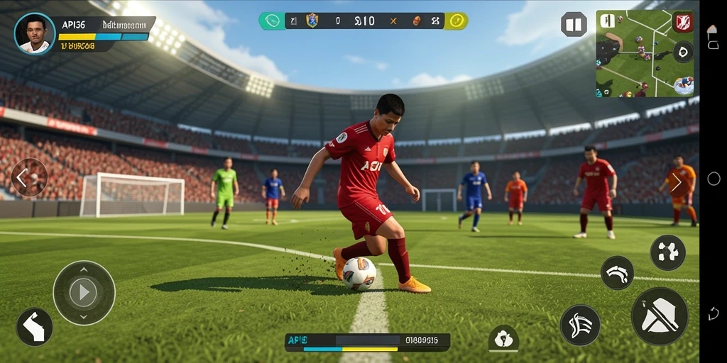 Gameplay intens dari API36, menampilkan aksi olahraga yang mendebarkan.