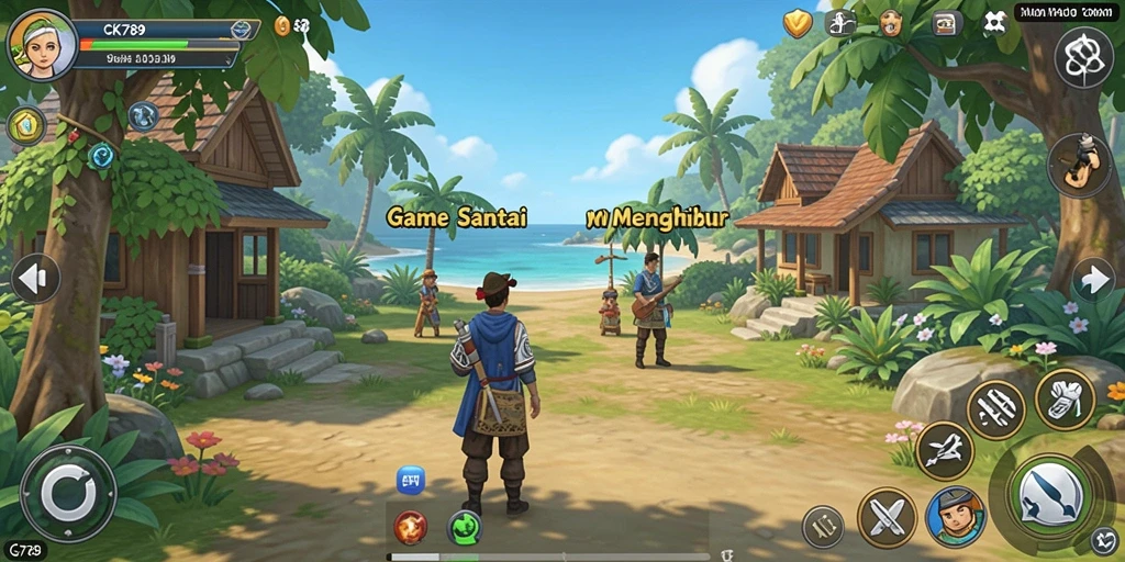 Tampilan gameplay CK789 yang penuh warna dan menarik.