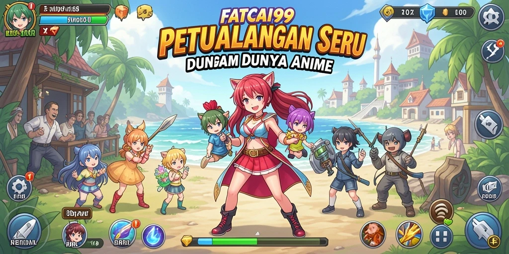 Screenshot gameplay FATCAI99 menunjukkan aksi seru dalam dunia anime.