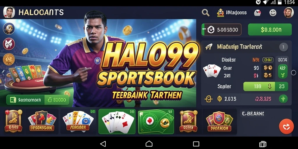 Tampilan utama HALO99 menunjukkan berbagai opsi taruhan yang tersedia.