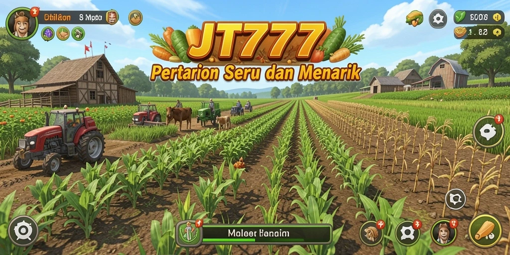Screenshot JT777 menunjukkan gameplay Farming yang imersif dan menarik.