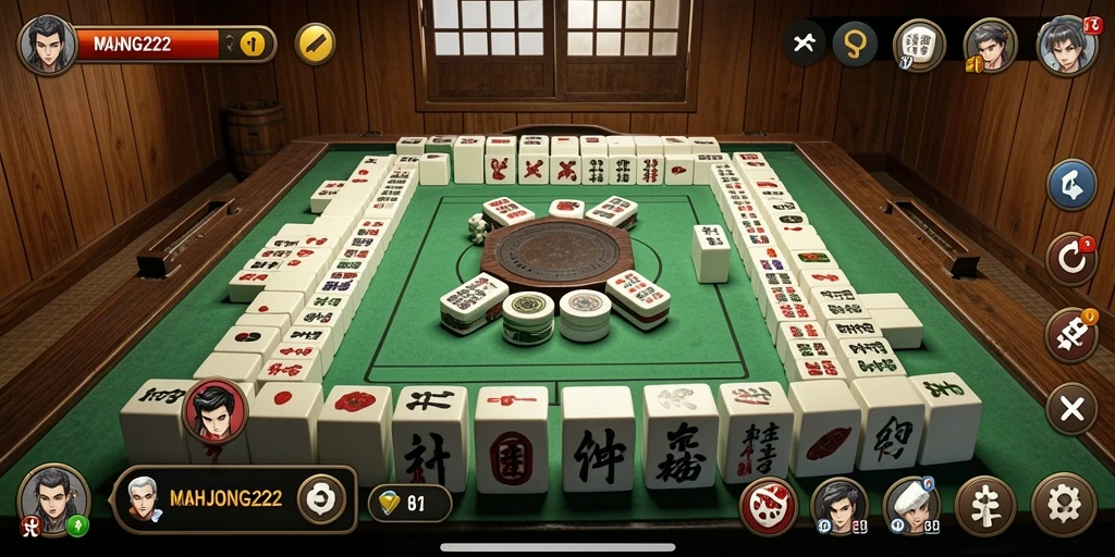Tampilan menarik gameplay MAHJONG222 yang penuh tantangan.