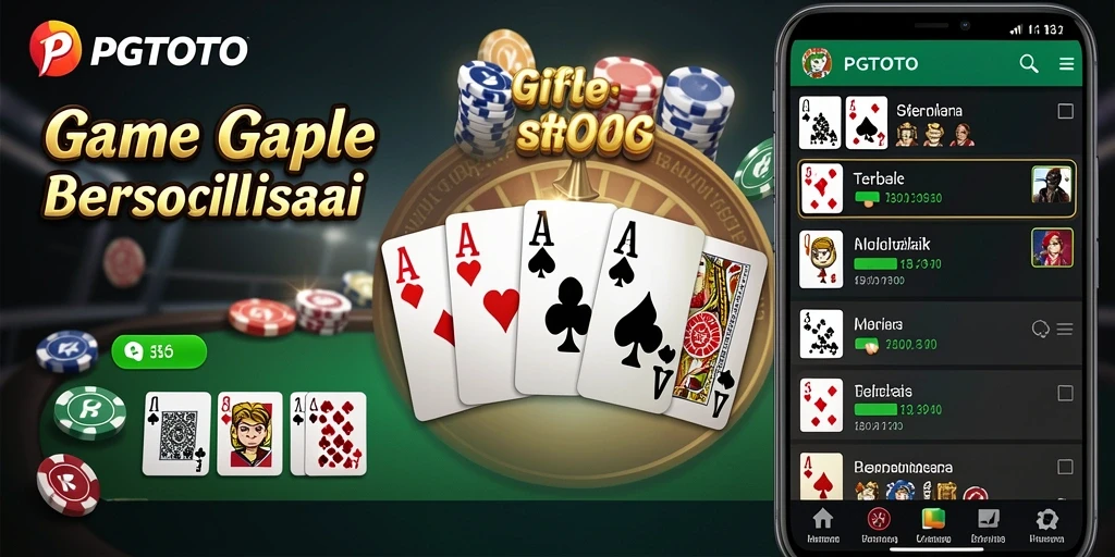 Tampilan gameplay PGTOTO dengan berbagai fitur Gaple yang menarik.