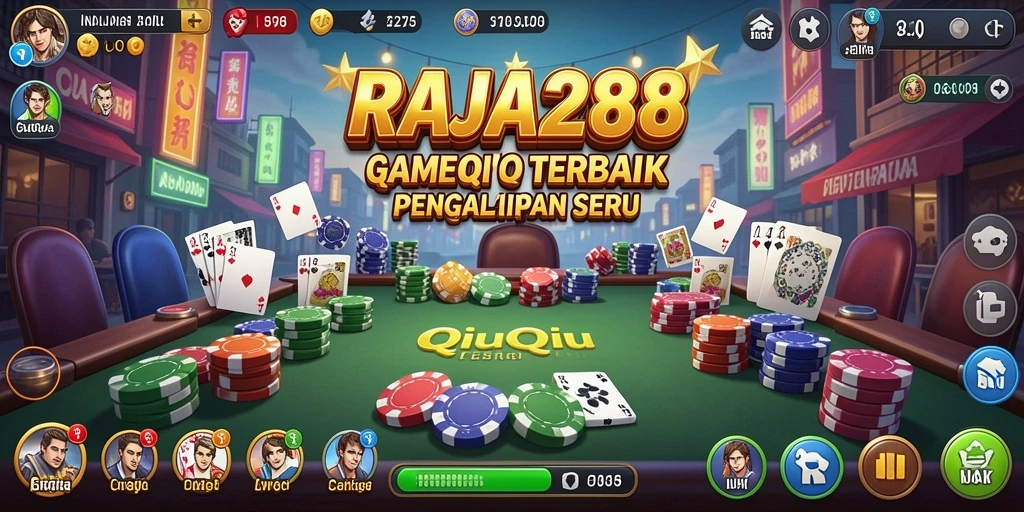 Screenshot RAJA288 menampilkan gameplay QiuQiu yang seru dan menarik.