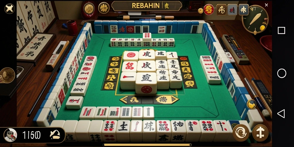 Tampilan gameplay Mahjong yang menarik dan menyenangkan.