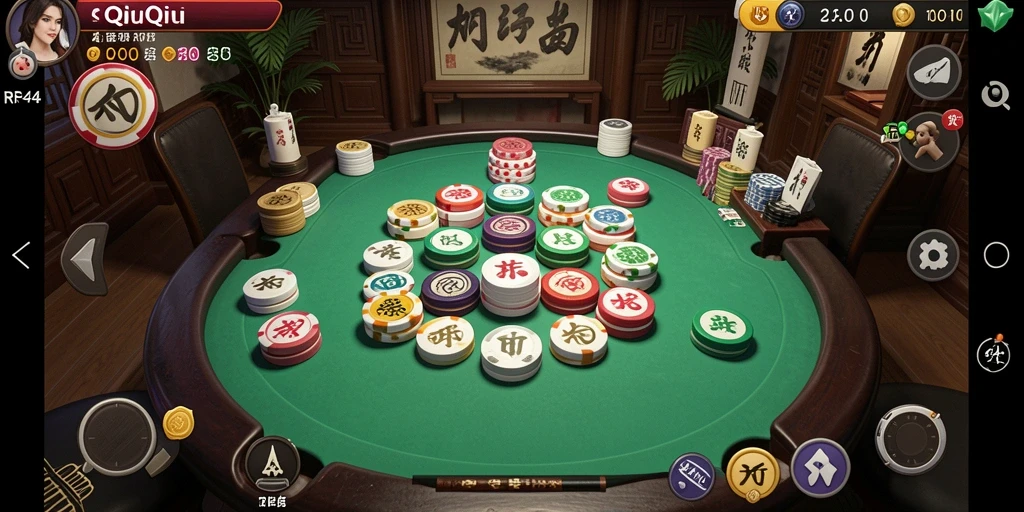 Tampilan gameplay QiuQiu yang seru dan menarik.