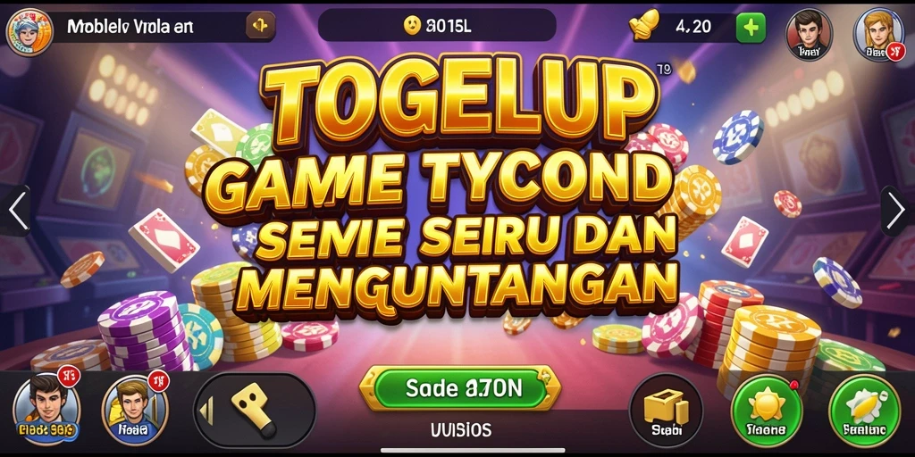 Tampilan gameplay TOGELUP yang menampilkan keseruan membangun bisnis.