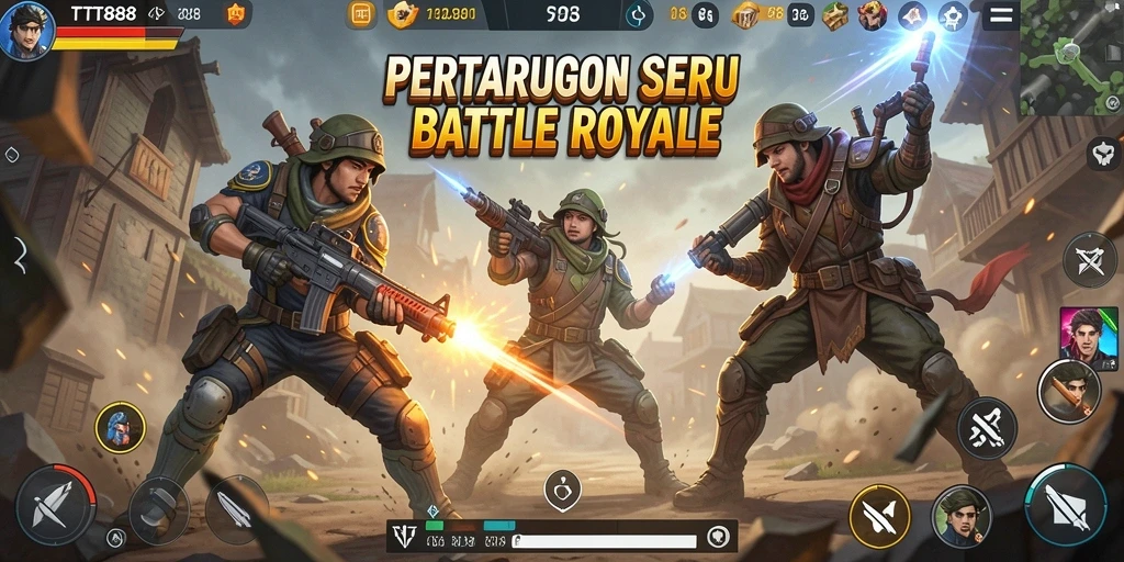 Gameplay seru dari TTT888 dalam mode Battle Royale.