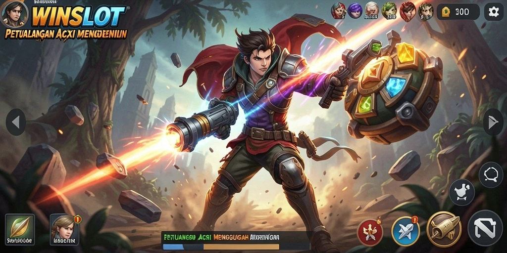 Screenshot gameplay WINSLOT yang menunjukkan momen aksi seru.